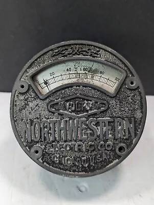 Vintage Northwestern Electric Volt Meter Steampunk Metal Meter Movie Prop • $67.99