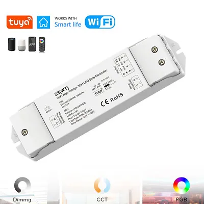 110V 220V 3CH Tuya Smart WiFi LED Strip Controller Single Color CCT RGB Fr Alexa • $28.50