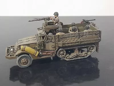 WW2 1/72 20mm US Halftrack & Crew Painted  Weathered PSC #2 • £19.99