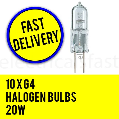 20W G4 Halogen Capsule Light Bulbs - PACK OF 10 • £4.10