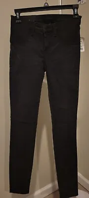 J Brand Jeans Mid-Rise Elastic Sides Super Skinny Black  • $68.33