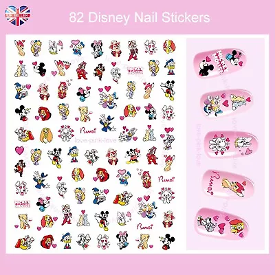 🌸DISNEY FRIENDS 82 3D Nail Art Stickers Decals Transfers Kawaii UK SELLER🌸 • £2.99