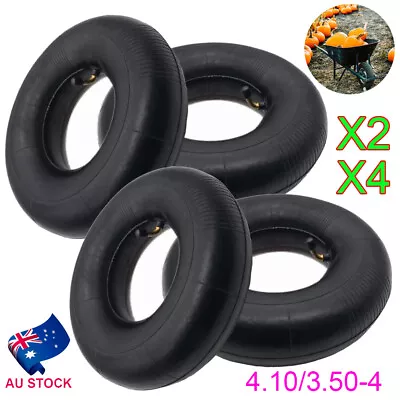 2/4X 4.10/3.50-4 Inner Tube Tyre Bent Valve 10  Fr Hand Truck Cart Trolley Wheel • $15.99