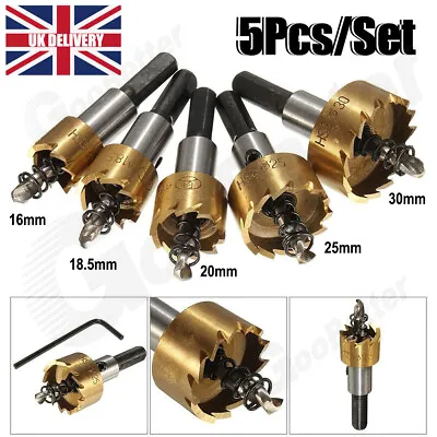5PCS Hole Saw Tooth Kit HSS Steel Drill Bit Set Cutter Tool For Metal Wood Alloy • £10.98