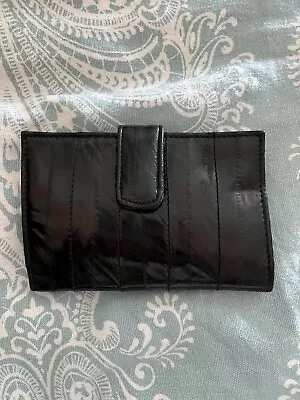 Vintage Genuine Eel Skin Leather Wallet For Address Book • £24.33