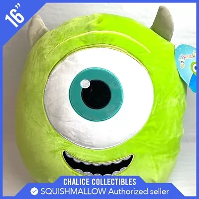 Squishmallow Kellytoy Plush Disney Monster Inc Mike Wazowski  16  Inch NWT NEW • $39.99