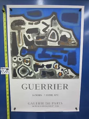 Guerrier Paris Art Museum Promotion Poster Vintage 1972 Galerie De Paris 29  • $39.99