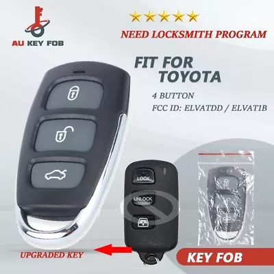 Upgraded Replacement For Toyota ELVAT1B Tacoma Tundra 4 Button Remote Key Fob • $17.41