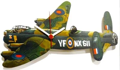 Avro Lancaster Wall Hanging Clock Raf Ww2 Bomber Lancaster • £12.40