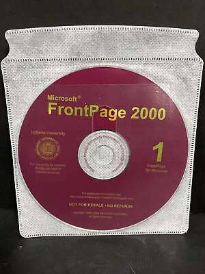 Microsoft FrontPage 2000 ONLY Disc 1 & 2 One And Two • $14.99