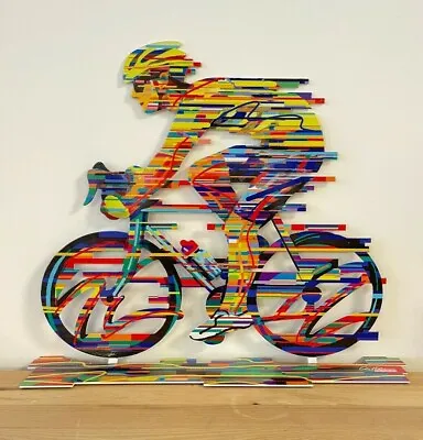 $310 • Buy Pop Art Metal Sculpture   Bicycle Rider  Champion    By DAVID GERSTEIN