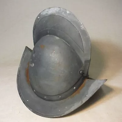 Spanish Combat Morion Boat Medieval Helmet Vintage Replica Steel Rivets W/issues • $149.99