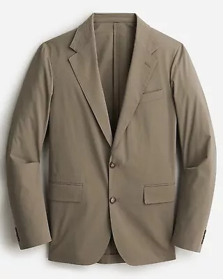 JCREW Seersucker Blazer Khaki Green Beige 36S Ludlow Kenmare Cotton Suit Jacket • $138.60