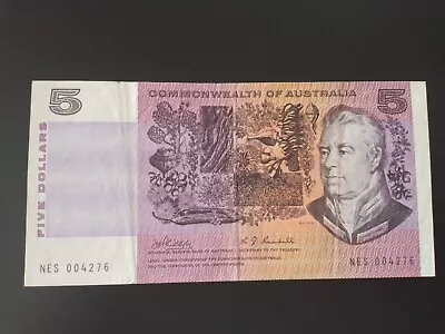 $100 • Buy 1969 Commonwealth Australia $5 Banknote Phillips/Randall Five Dollar  NES 004276