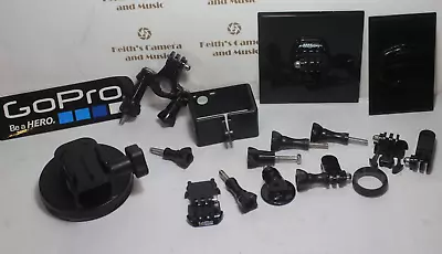 Lot GoPro Accessories Bases Head Mounts Suction + Bar Mount Plus Screws Pins Etc • $31.32