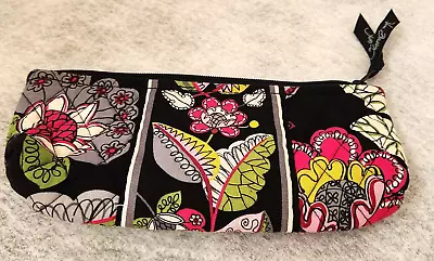 NEW Retired VERA BRADLEY Quilted MOON BLOOMS 9  Zip Brush & Pencil Make Up Bag • $12.99