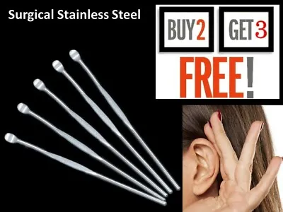 Stainless Steel Ear Pick Wax Curette Remover Cleaner Tool  - Buy 2 Get 3 FREE  • £2.01