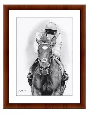 Frankel Horse Racing Drawing A4 Print Pencil Art • £4.99