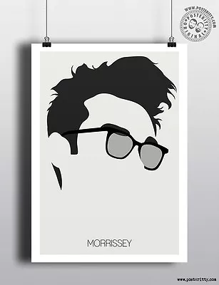 £4 • Buy MORRISSEY YOUNG  (The Smiths) Minimalist Poster Silhouette Hair Minimal Wall Art
