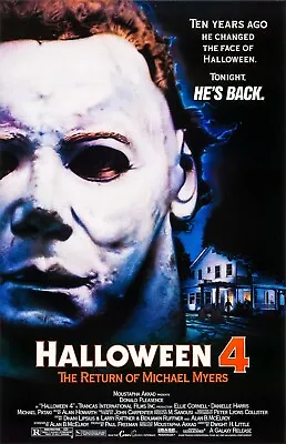 1988 Halloween 4 Movie Poster 11X17 Michael Myers Jaime Lloyd Dr Loomis 🎃🔪🎃 • $12.83