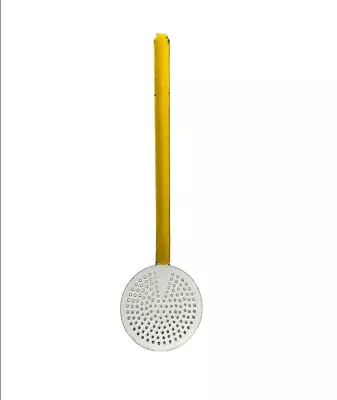 Vntg Large Skimmer Ladle Strainer Poland Metal Spoon Sieve Scoop Cooking Utensil • $19.99