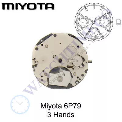 Genuine Miyota 6P79 Movement Japan 3 Hands • $22.34