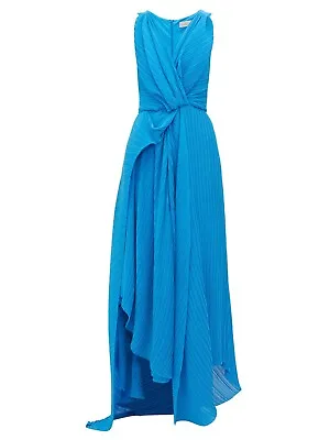 Preen By Thornton Bregazzi Kimberly Pleated Georgette Dress SZ M $2145 • $169.50
