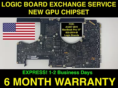 820-2914-b Logic Board Exchange Service For Macbook Pro 17  A1297 2011 = New Gpu • $129.99