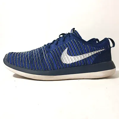 Nike Sneakers US13 UK12 EU47.5 Blue Roshe Two Flyknit College Navy 844833-402 • $109.95