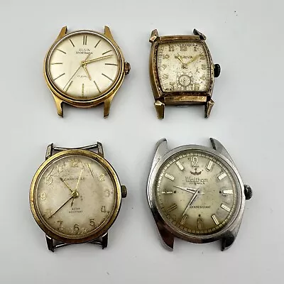 Vintage Men's Mechanical Watch Lot - WALTHAM BULOVA CARAVELLE ELGIN - AS IS • $16.50