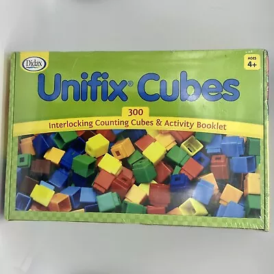 Didax Unifix Cubes 300 Interlocking Counting Cubes Activity Booklet New SEALED • £18.32