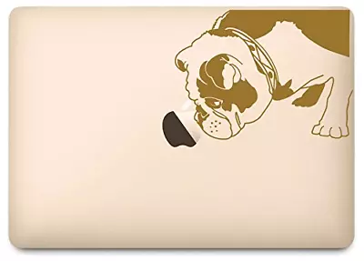Gold Brit The English Bulldog Decal For 12  Macbook • $9.36