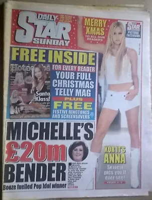 DAILY STAR 21 December 2003 - Holly Maguire (Page 3) Anna Kournikova Jordan • £3.99