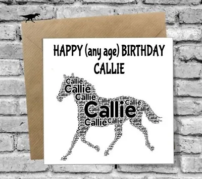 Personalised Horse Birthday Card Daughter Niece Granddaughter 18th 16th 21st 13 • £3.40