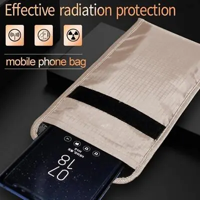 RF Signal Blocker Anti-Radiation Shield Case Bag Pouch For Big Cell Phone GPS • $8.54