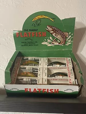 Rare Vintage Helins Fly-Rod Flatfish Store Display Box Lures Fishing Advertising • $169