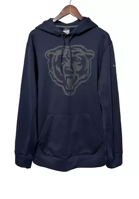 Nike Therma Fit Mens NFL Chicago Bears Blue Pullover Hoodie Size Large • $29.88