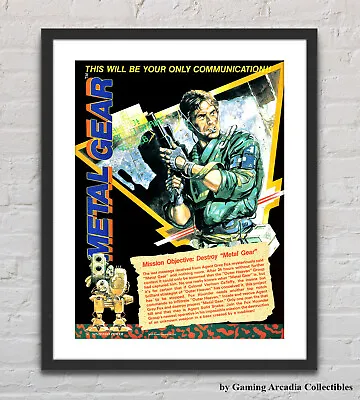 Metal Gear Nintendo NES Glossy Promo Ad Poster Unframed G5298 • $14.98