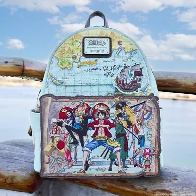 Loungefly One Piece Luffy Gang Map Mini-Backpack Preorder • $80.10