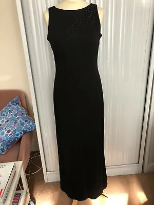 MEXX Slinky Viscose Jersey Party Dress Gown With Crystals. Maxi Length. Medium.  • £49