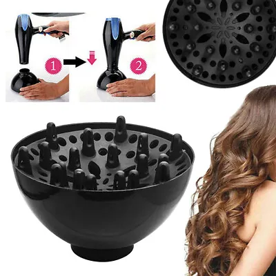$10.99 • Buy Black Universal Blower Hairdressing Salon Curly Hair Dryer Diffuser Tool Bump