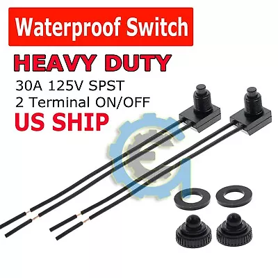 2pcs 12V 4  Wire Leads Waterproof Push-Button Switch For Motorcycle Car • $3.75