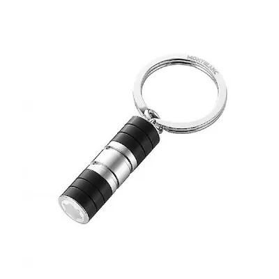 Montblanc Stainless Steel Black Precious Resin Key Ring 107600 Germany No Box • $165