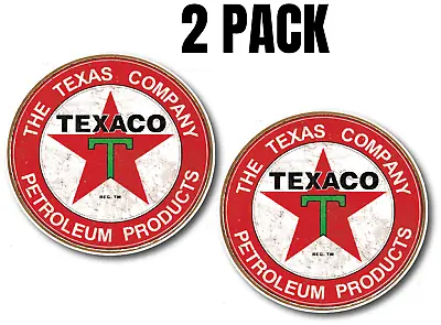 Texaco Rustic Premium Vinyl Decal 2-Pack - Multiple Sizes - Vintage Oil Logo • $6.95