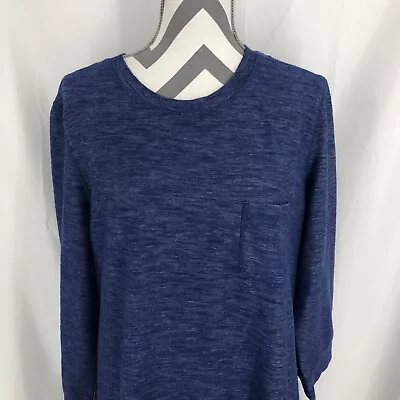 Long Tall Sally Heathered Blue 3/4 Sleeve Pocket T Shirt Dress Large • $26.77