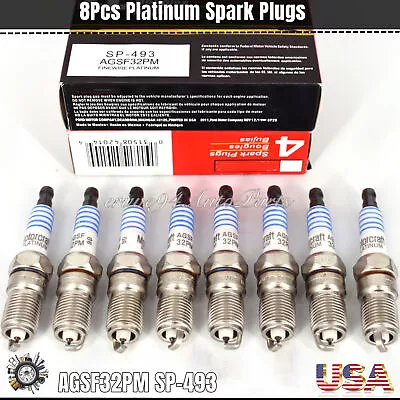 8Pcs SP493 Spark Plugs  Platinum Fits For Ford 4.6L 5.4L V8 Motorcraft AGSF32PM • $19.99