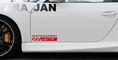 2 - MOTORSPORT Racing Vinyl Decal Sport Door Sticker Logo RED • $25.46