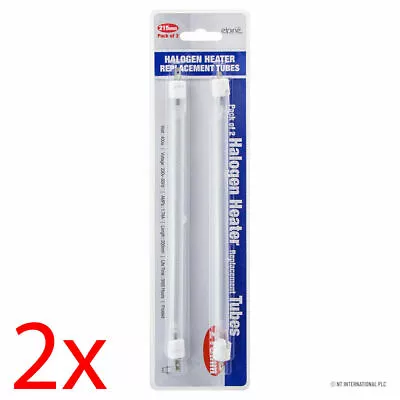 £3.50 • Buy 2 X 2pc Halogen Heater Replacement Tubes 215mm Warm Bar Bulb Lamp 400w Home New