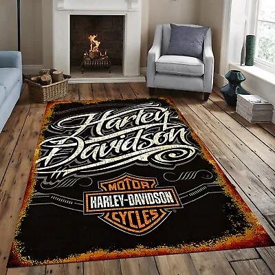 Harley Davidson RugBiker RugMotorcycle RugHarley DecorHarley Davidson Carpet • $32.55