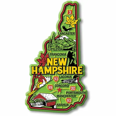 New Hampshire Colorful State Magnet By Classic Magnets 2.4  X 4.3  • $7.99